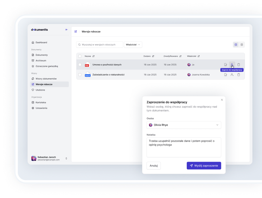 Wsparcie całego zespołu